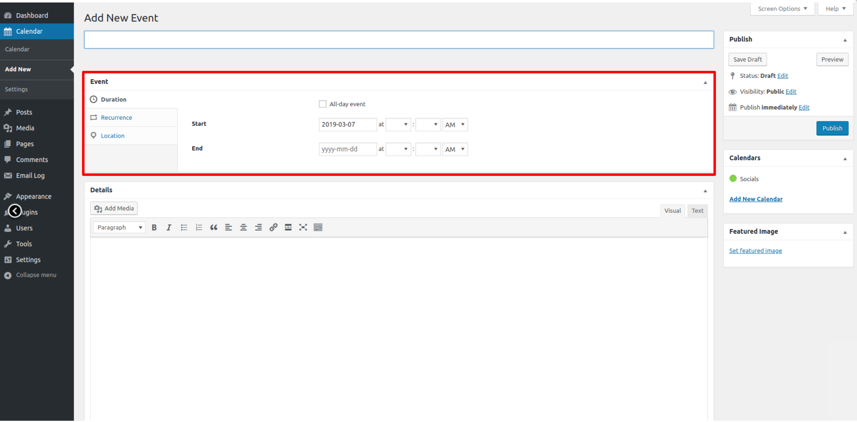 Sugar Calendar - Adăugați cu ușurință evenimente noi
