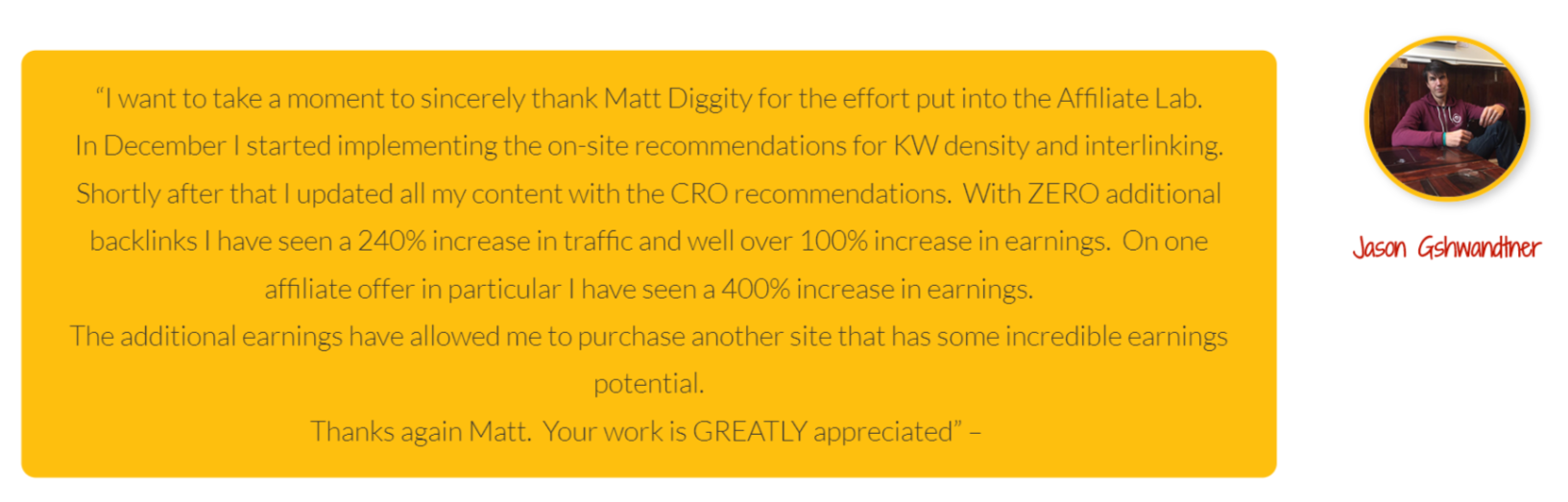 depoimentos de laboratórios afiliados affiliate lab testimonials