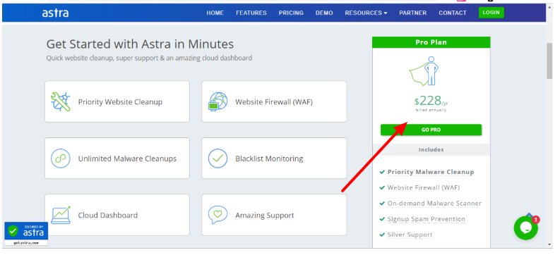 Revizuirea comparației Astra vs WordFence - Planul de prețuri Astra Astra vs WordFence Comparison Review - Pricing Plan Astra