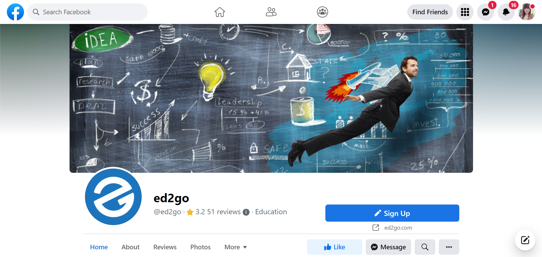 Ed2go 리뷰 페이스북