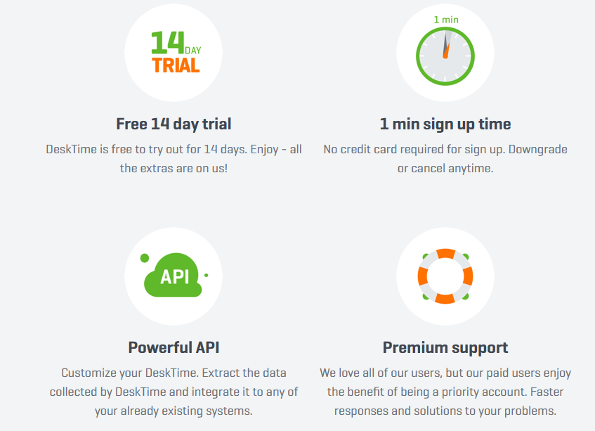 DeskTime 기능 DeskTime Features