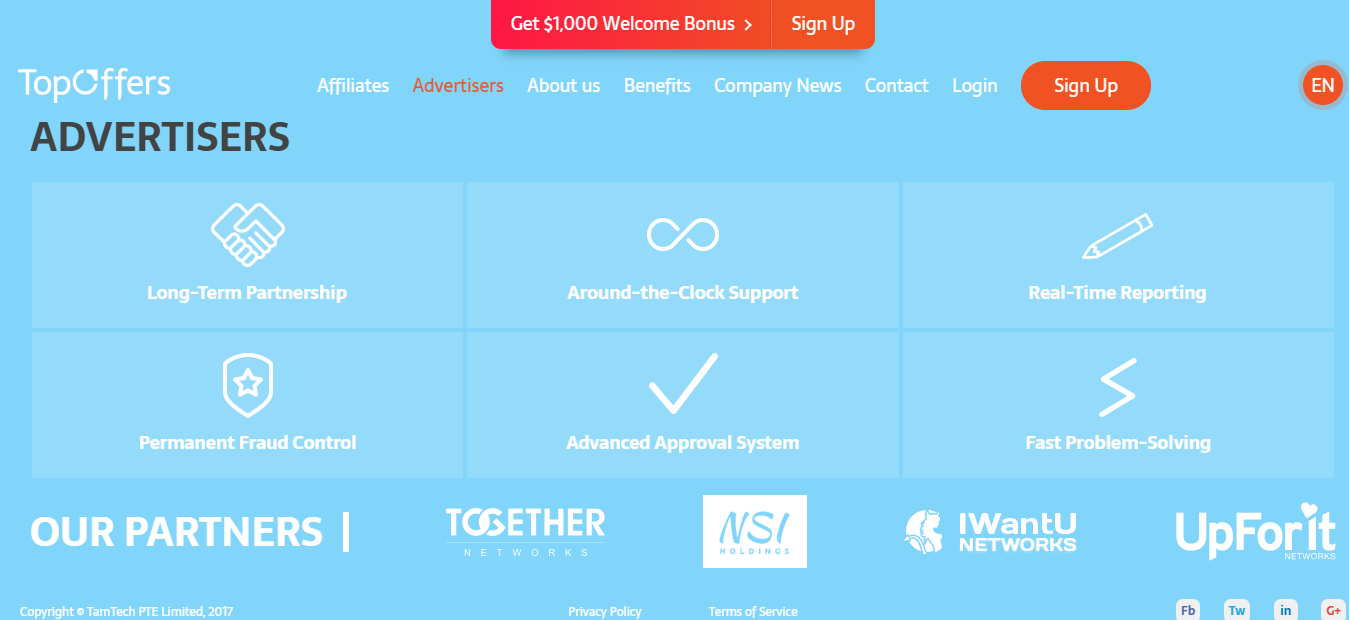 TopOffers Premium Affiliate Network
