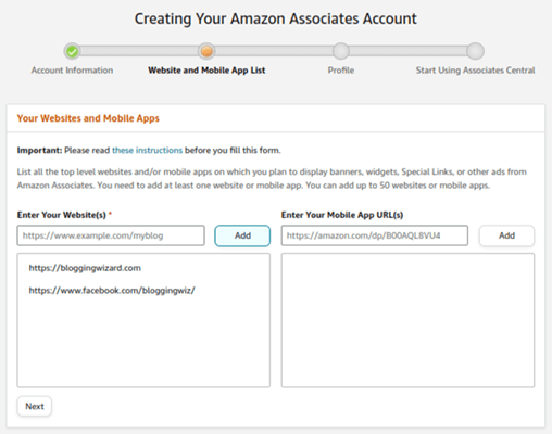 site-uri web asociate amazon