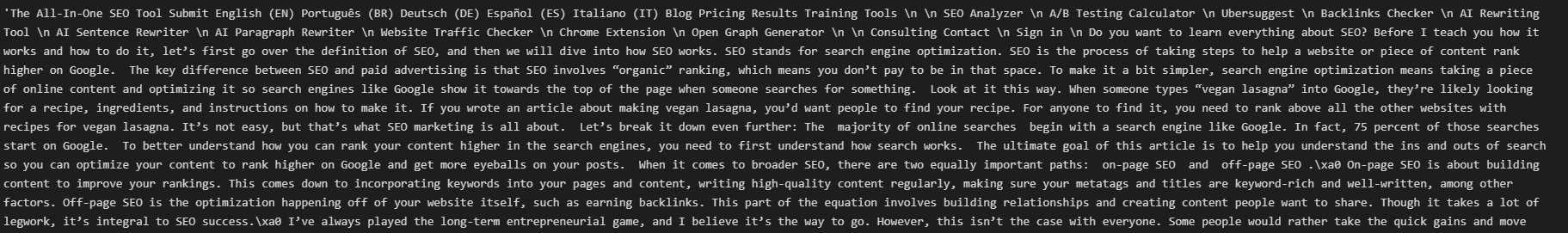 Bandingkan Perbedaan Kosakata Antara Peringkat Halaman Web Di SERP Dengan Python