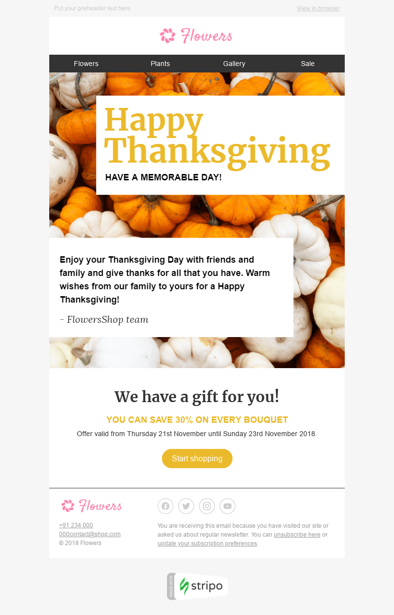 Templat Buletin Hadiah Thanksgiving free seasonal newsletter template