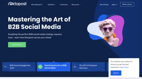 Home page of Oktopost