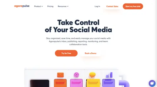 Home page of Agorapulse