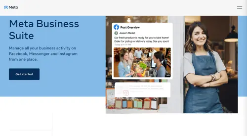 Home page Meta Business Suite