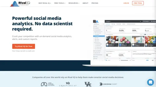 Home page of Rival IQ