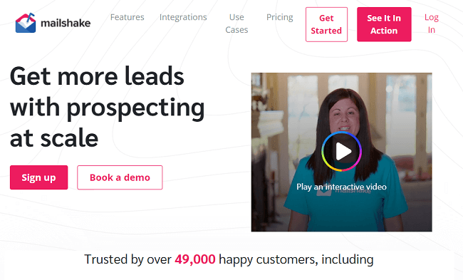 Mailshake 主頁