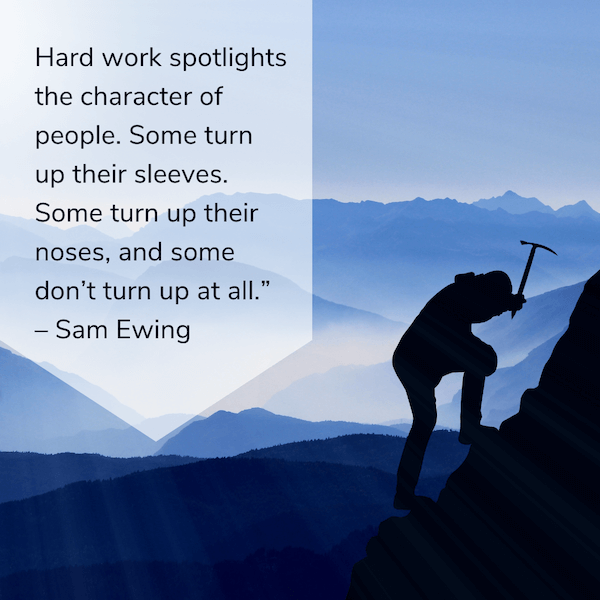 instagramowe podpisy z okazji Święta Pracy - cytat samego ewinga o ciężkiej pracy