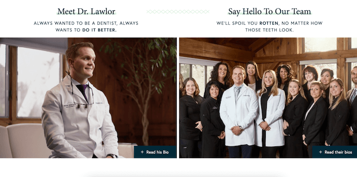 최고의 치과의사 웹사이트 예시 - 메인 치과 홈페이지