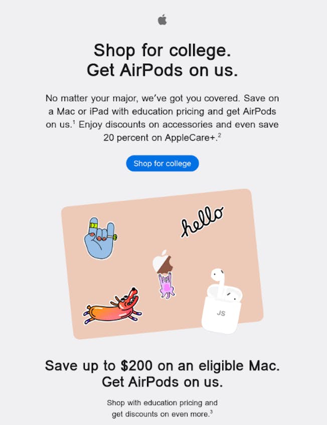 E-mail Apple airpods