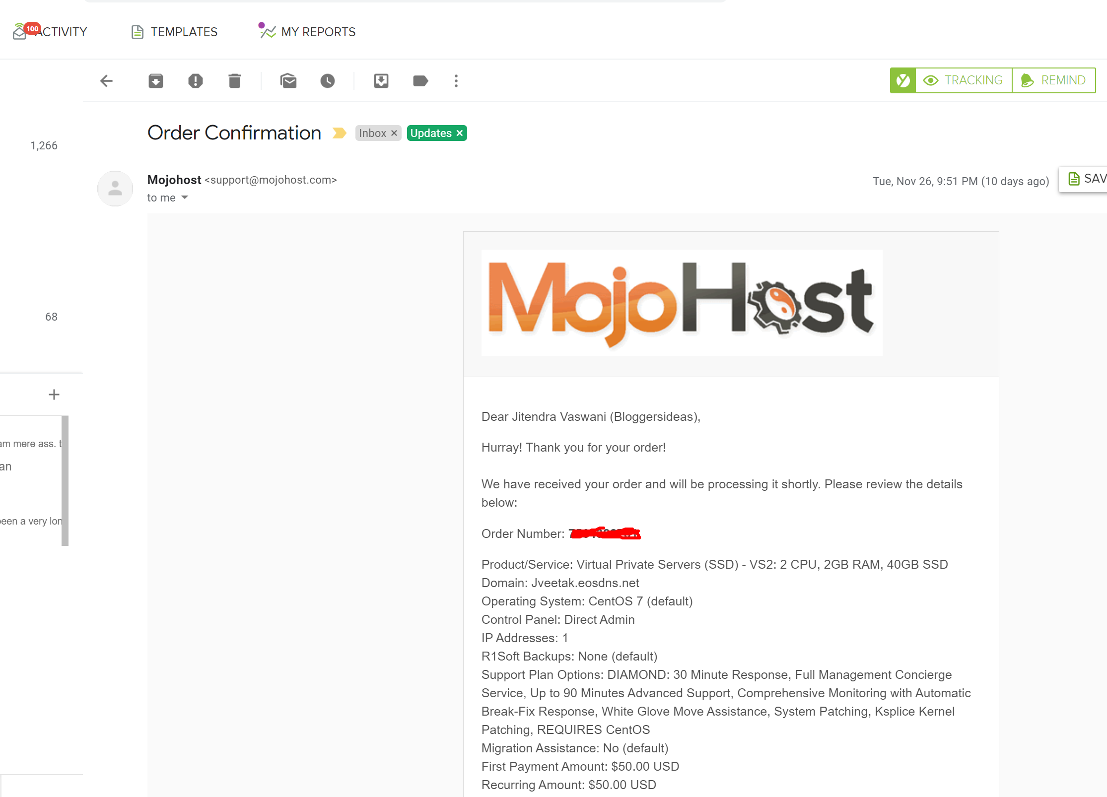 Comentários de hospedagem da Mojohost Mojohost reviews proof