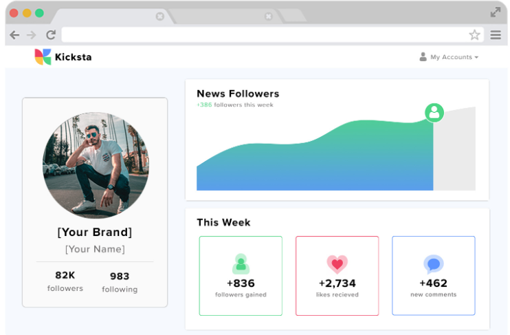 Kicksta - 마케팅 자동화 도구 Kicksta - Marketing Automation Tool
