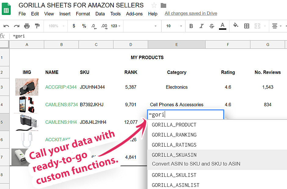 Fogli Gorilla Integrazione