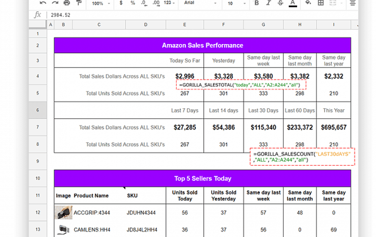 Pannello del ROI Gorilla
