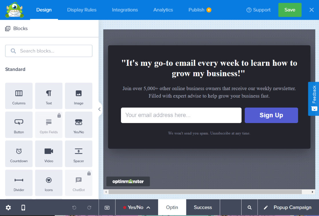 منشئ حملة OptinMonster