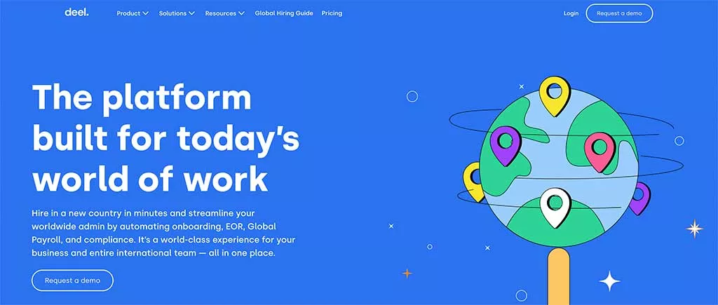 Pagina iniziale di Deel