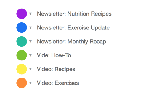 Теги с цветовой кодировкой