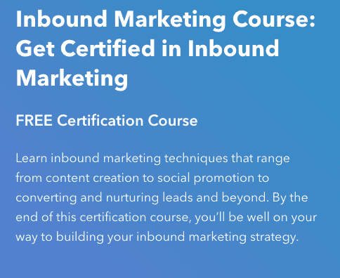 Certificazione HubSpot Inbound Marketing