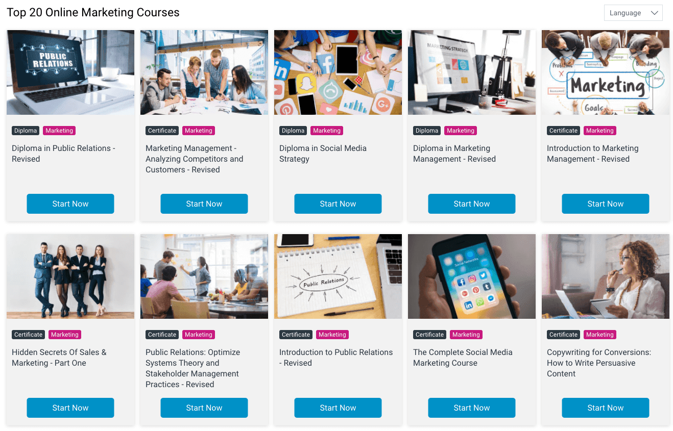Corsi di marketing online gratuiti Alison