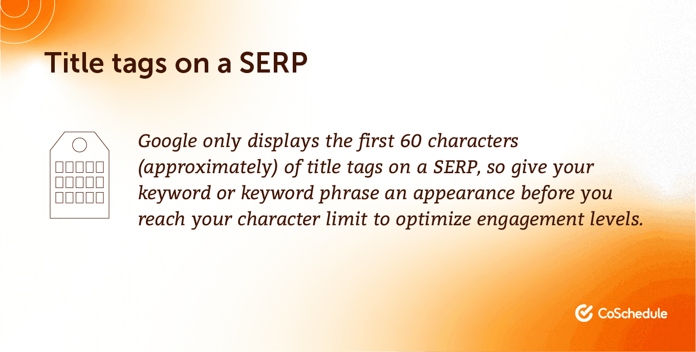 SERP 上的标题标签