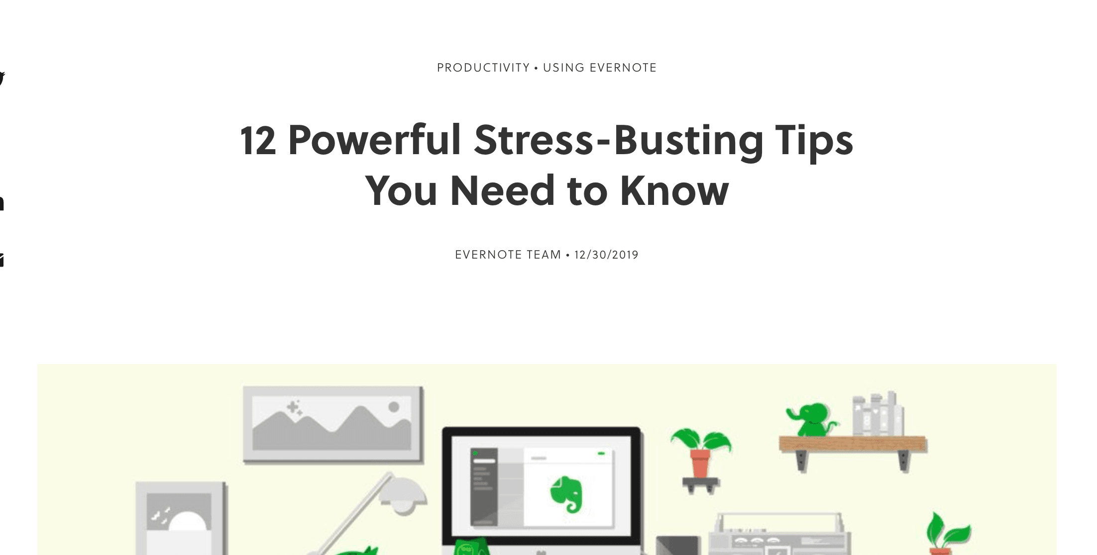 Contoh headline emosional dari Evernote