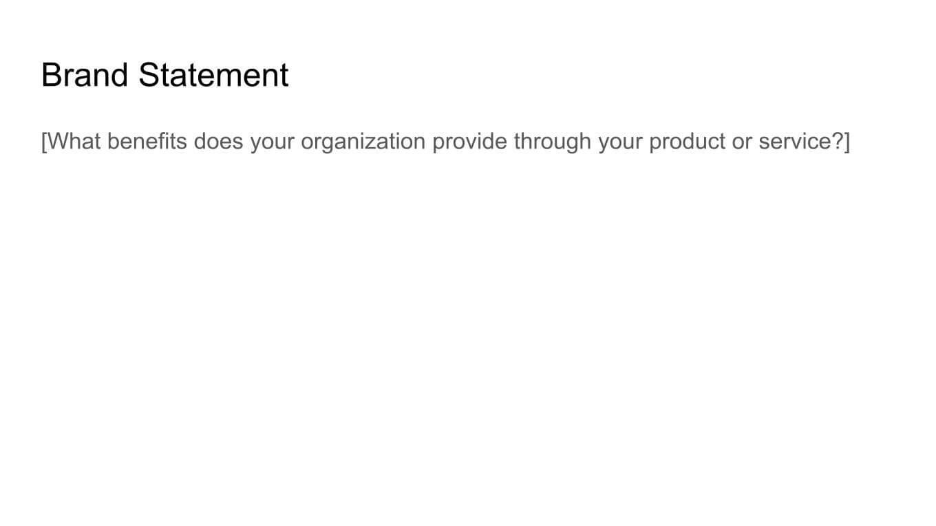 品牌声明大纲示例