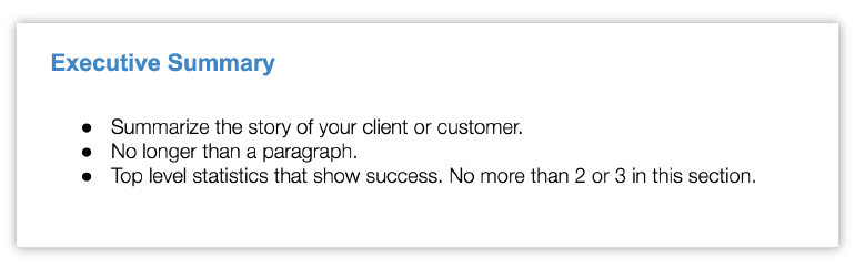 執行摘要大綱。