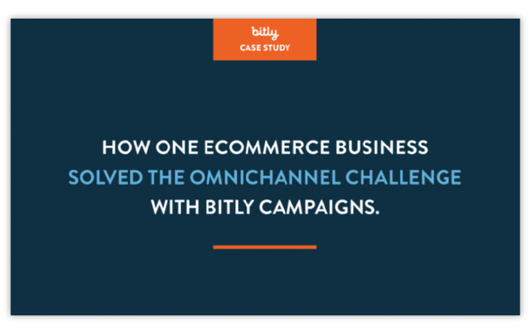 Bitly 案例研究標題示例。