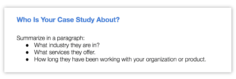 案例研究的概述。