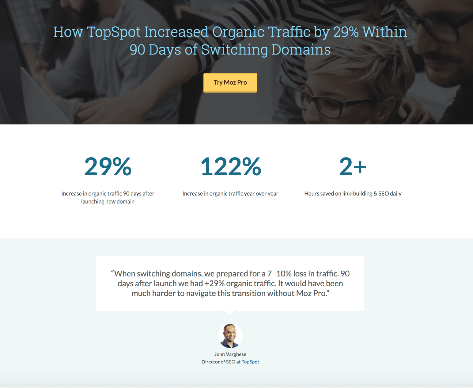 Moz 的 TopSpot 案例研究。