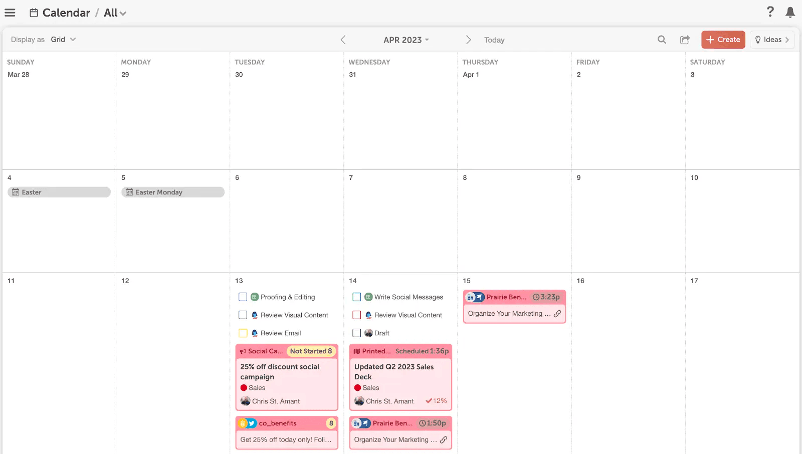 Software de calendário de conteúdo CoSchedule