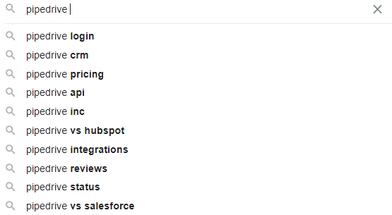 CRM 谷歌自動建議