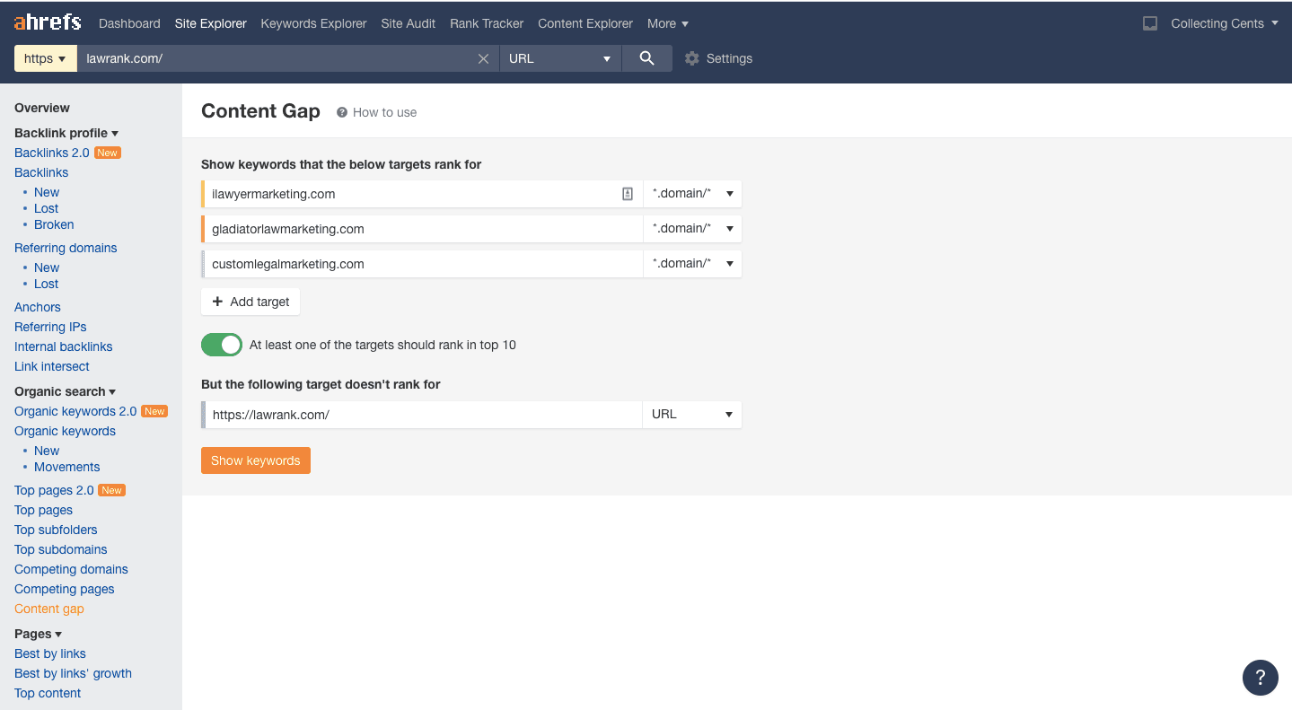 Lawrank Inhaltslücken