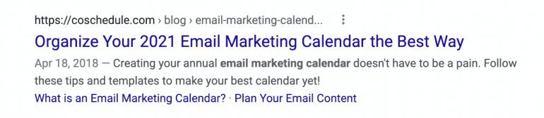 Seitentitel SERP mit Keyword