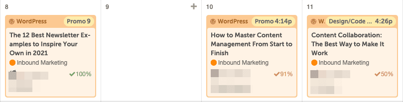 Ziel-Keywords in einem Content-Kalender