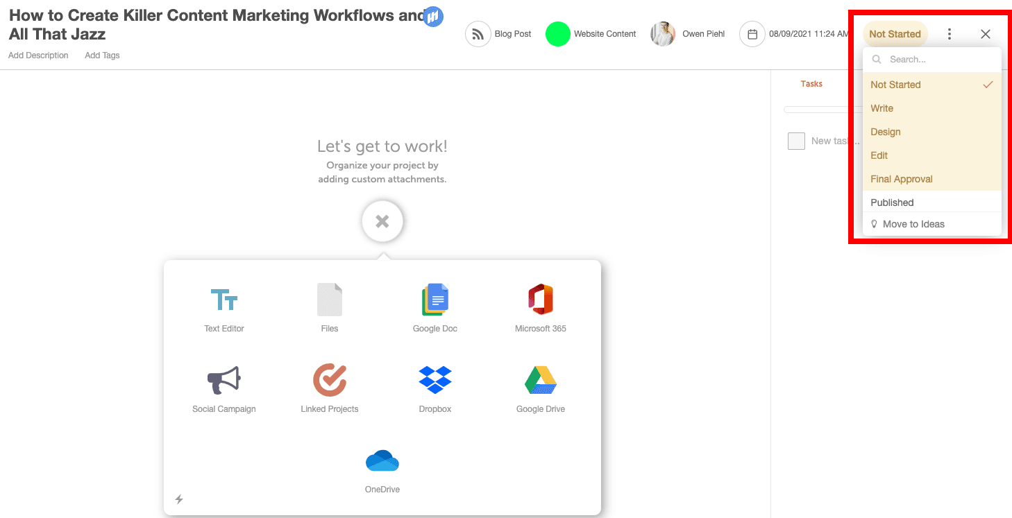 Come pianificare flussi di lavoro basati sullo stato nel calendario di marketing