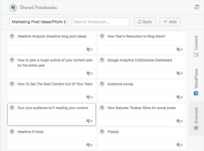 Evernote の執筆のアイデア