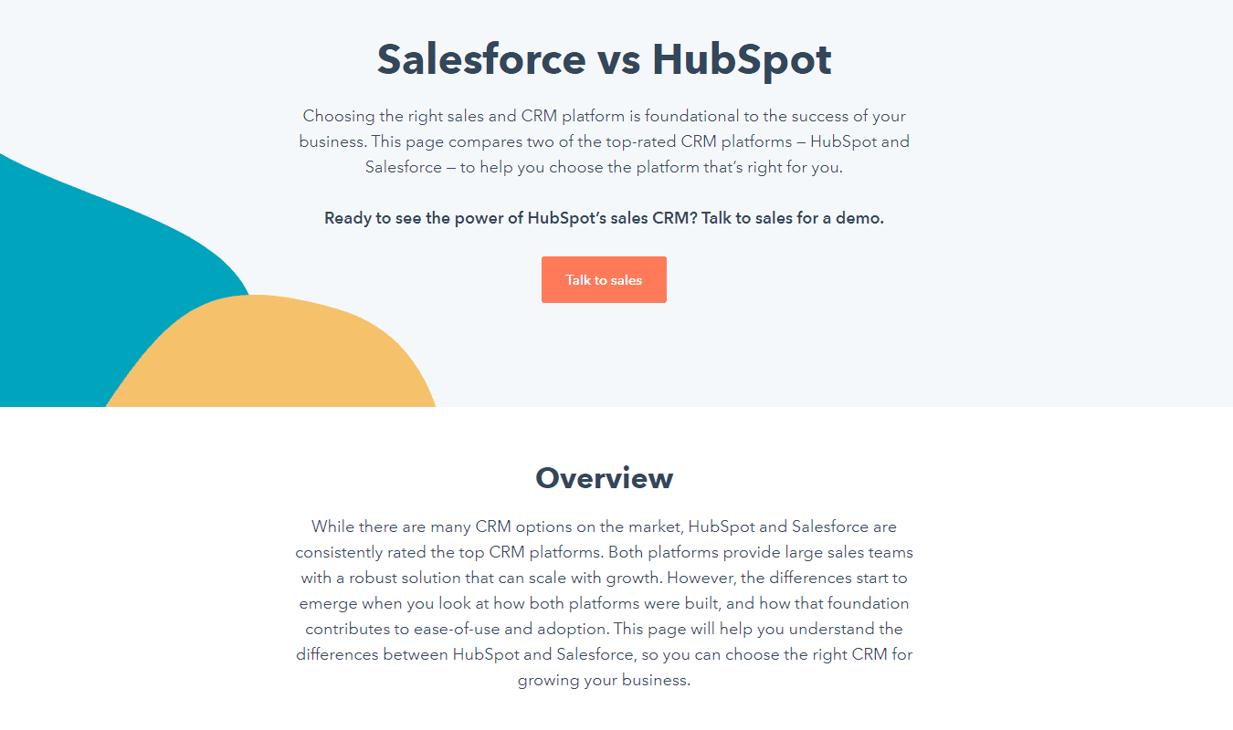 HubSpot 製品の比較