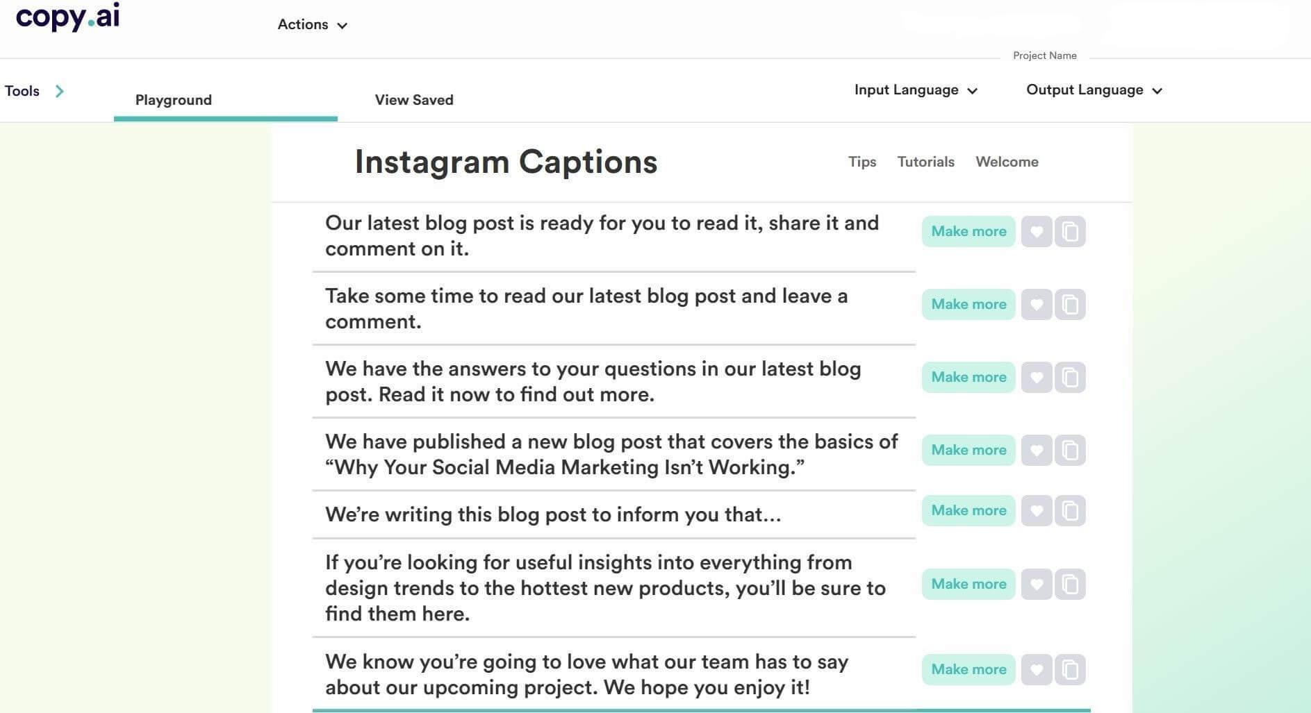 KI-gestützte Kopie von copy.ai
