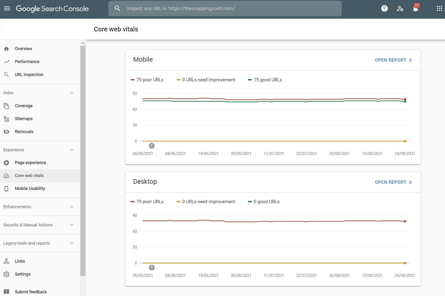Core Web Vitals in der Google Search Console