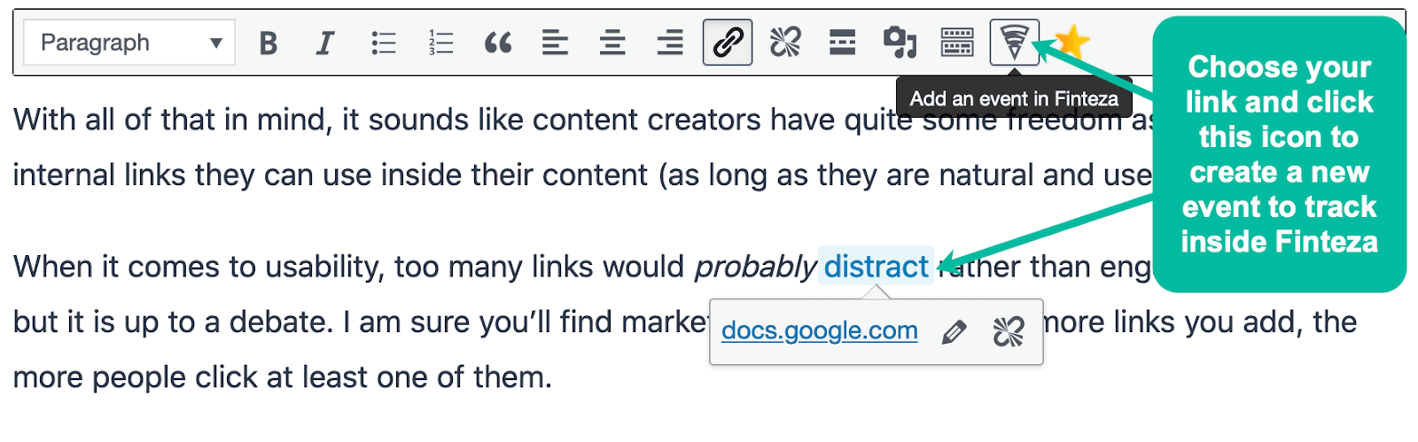 wordpress 中的 Finteza