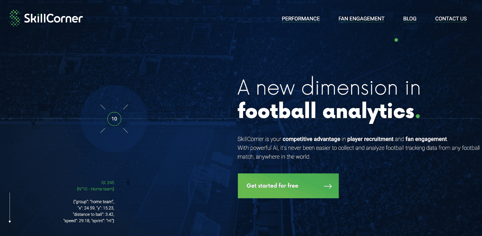 Домашняя страница SkillCorner