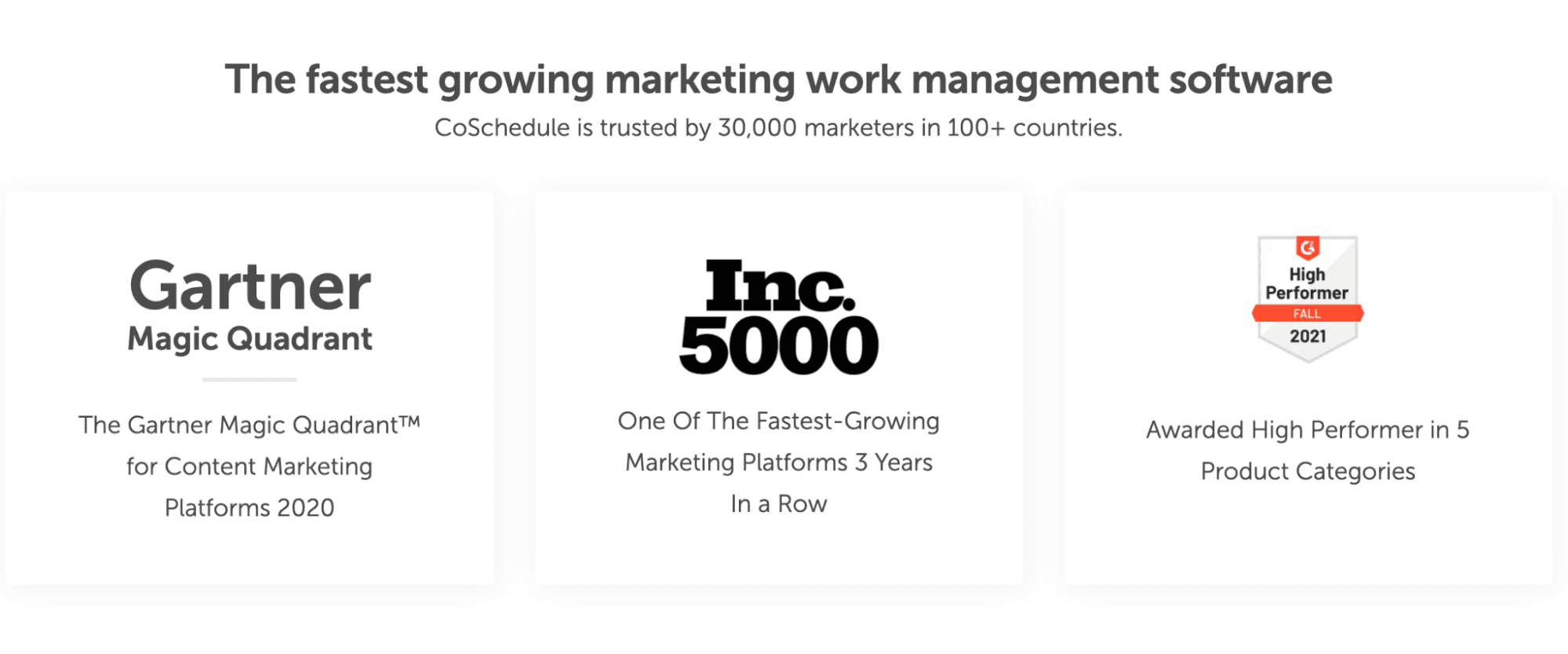 Gartner, Inc 500 ve G2 ödüllerinin resmi