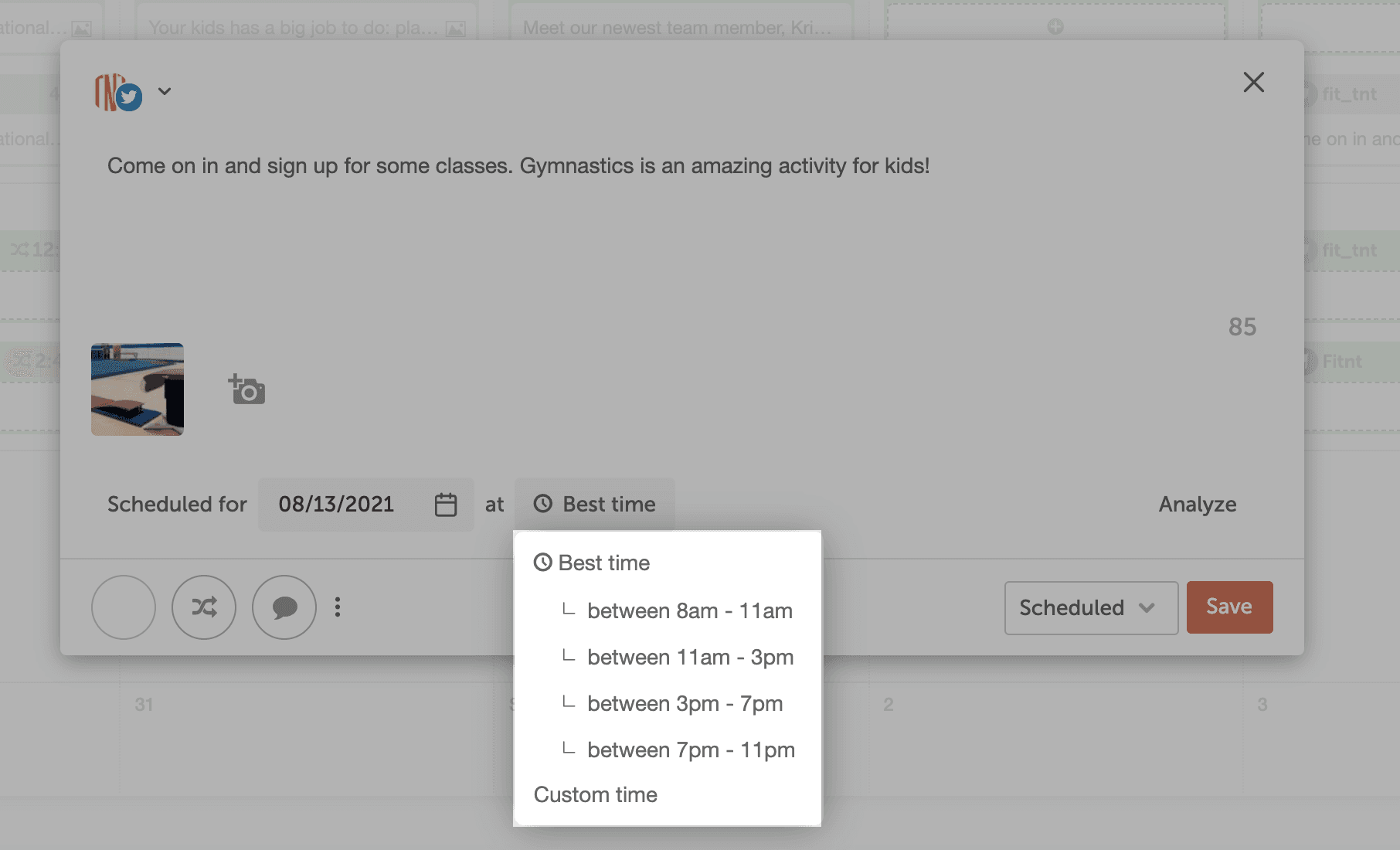 Bild der coschedule-App mit der besten Zeitplanungsfunktion
