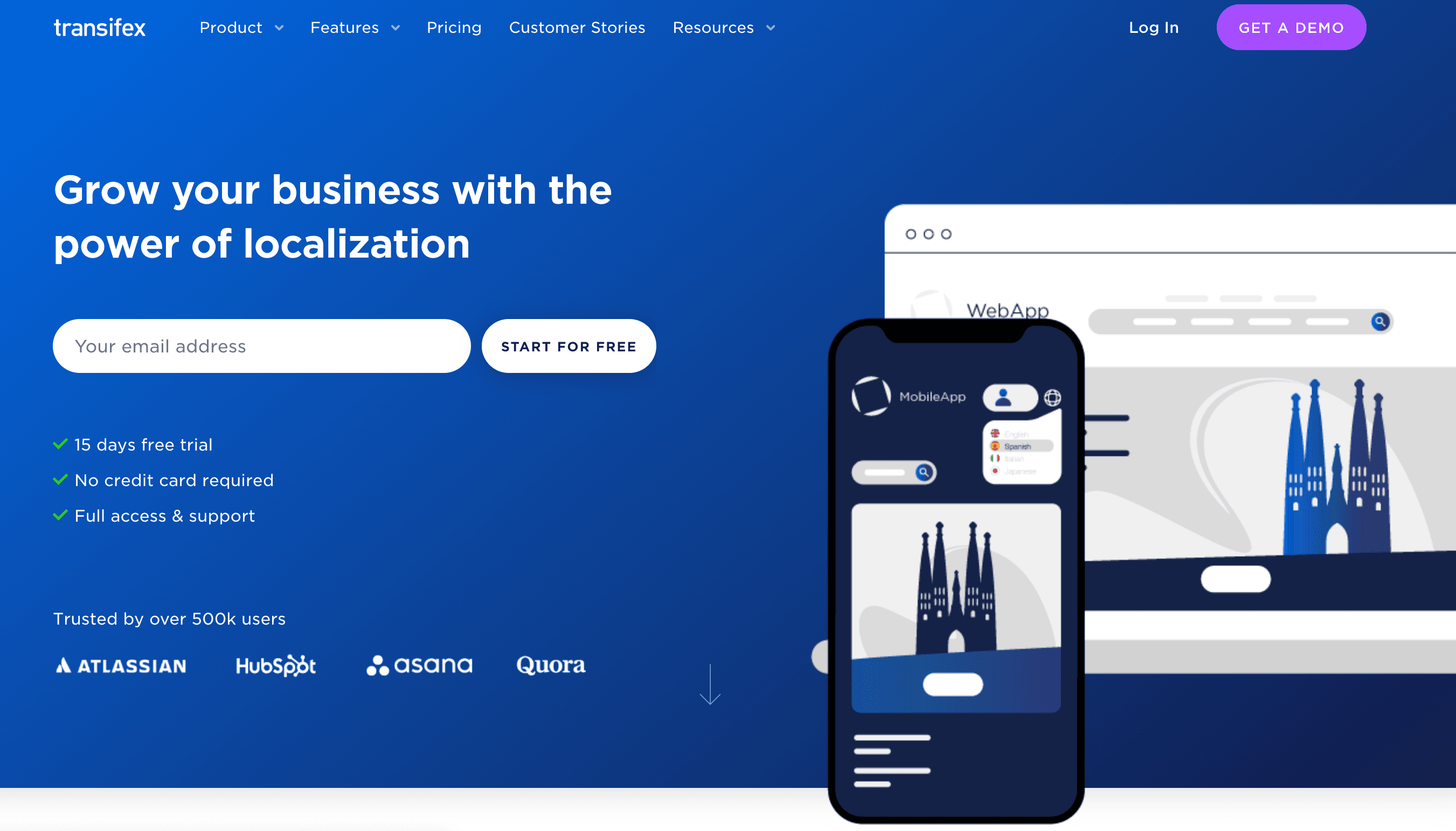 Transifex 网站主页