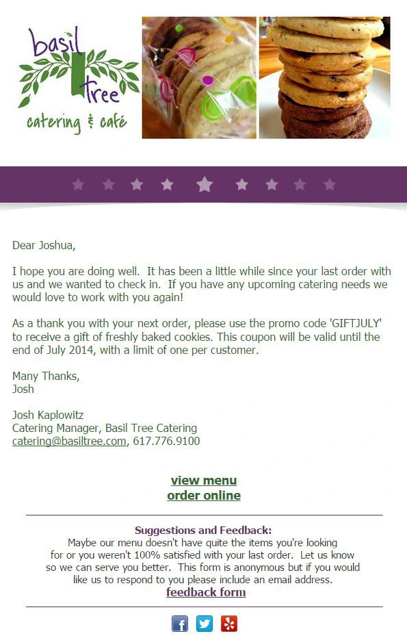 Reencuentro - Basil Tree Catering