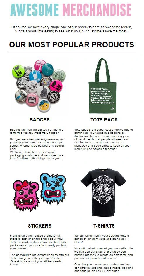 Los más vendidos - Mercancía impresionante